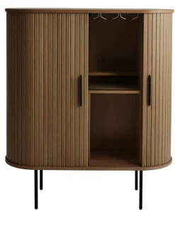 Kast Nola Smoked met Glazenrek - Giga Living