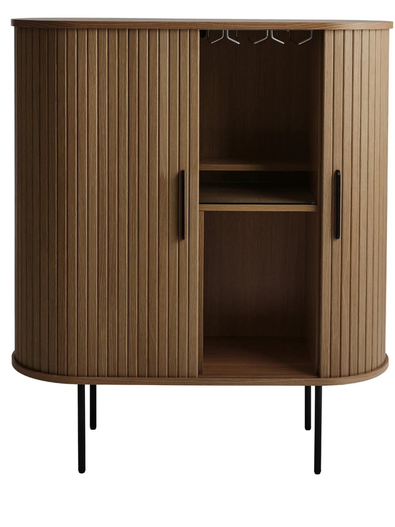 Kast Nola Smoked met Glazenrek - Giga Living