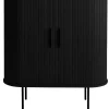 Kast Nola Zwart met Glazenrek - Giga Living