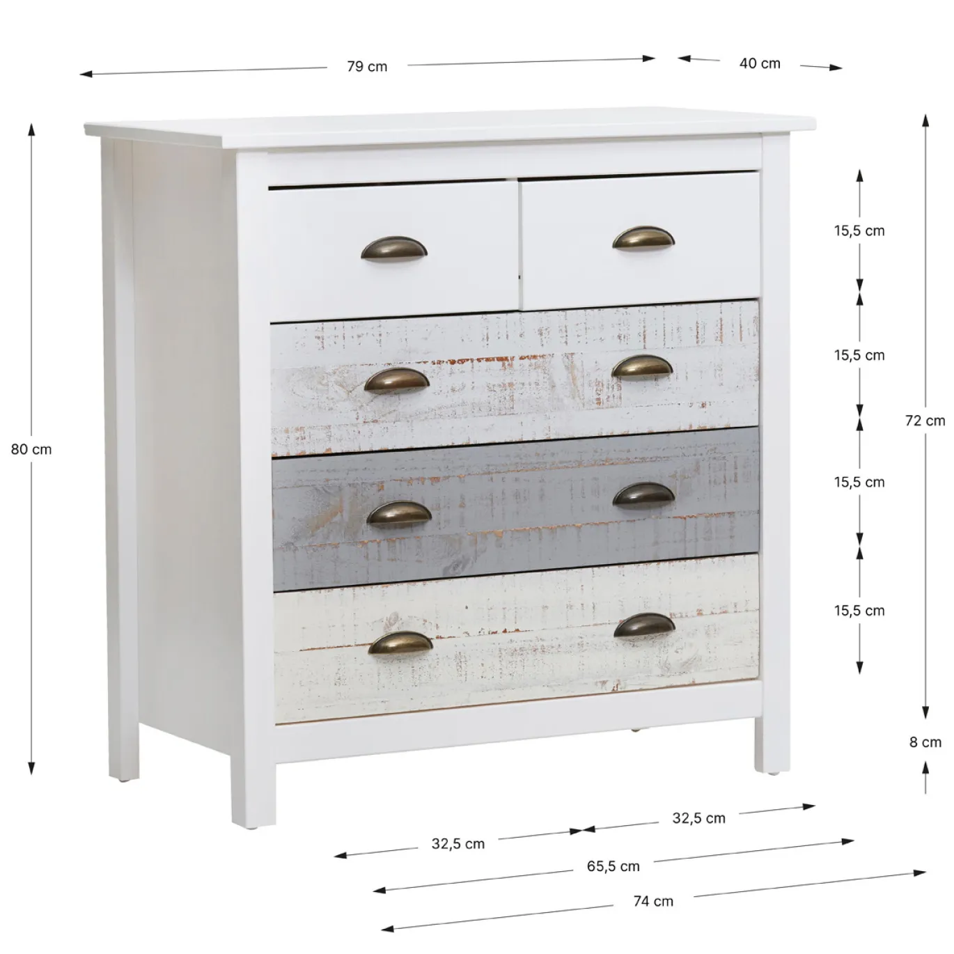 Kast Romantica 3L2L Multicolored - Giga Meubel