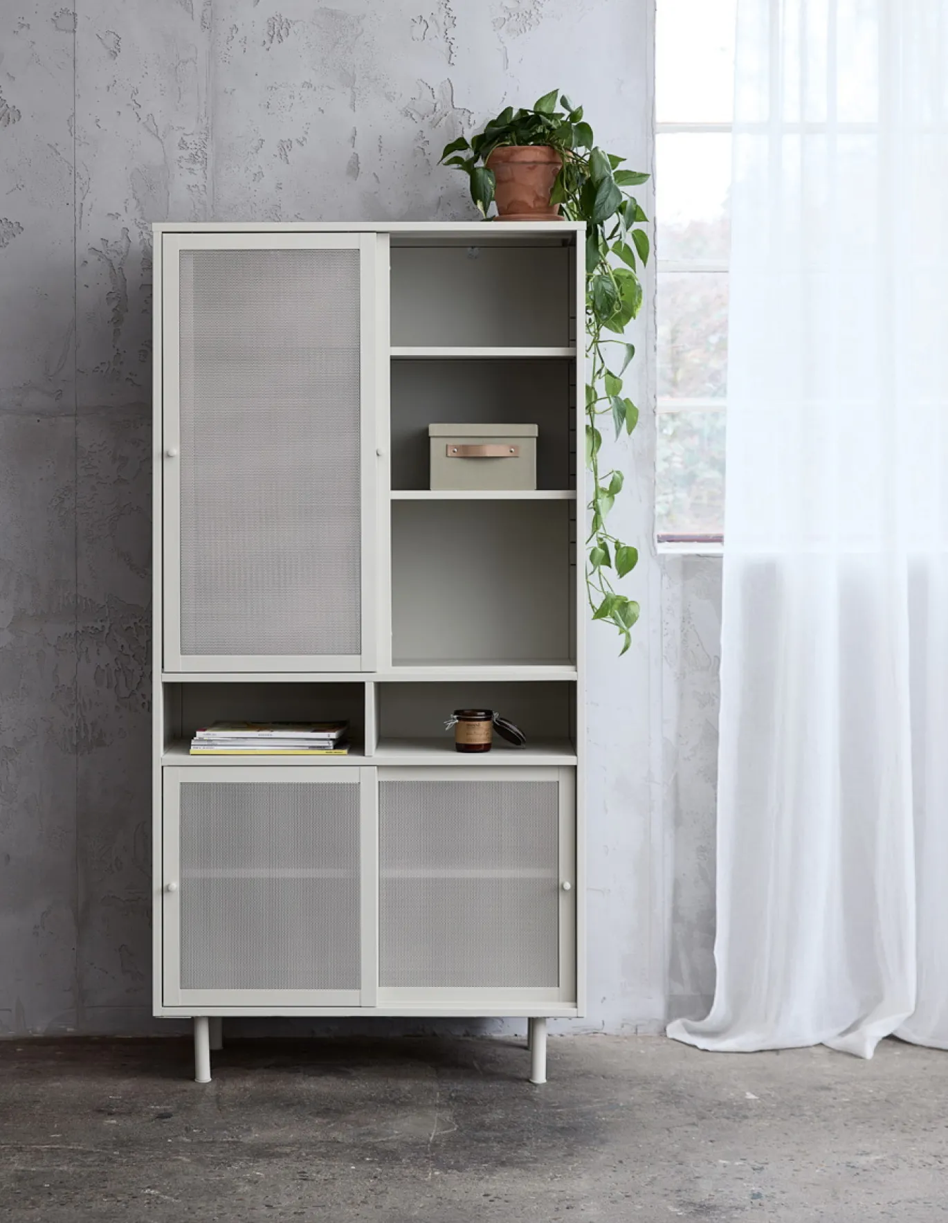 Kast Veep Greige Metaal 180cm - Giga Living