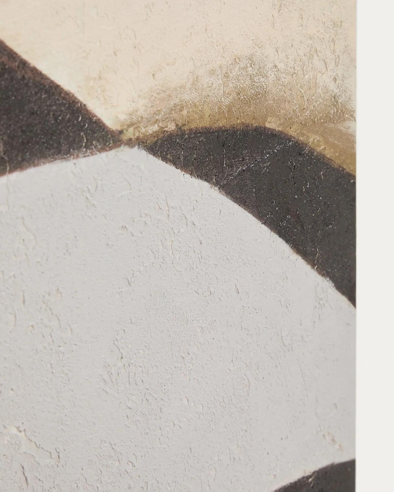 Kave Home Abstract Canvas Marvilo Grijs en Mosterdgeel 60x90cm