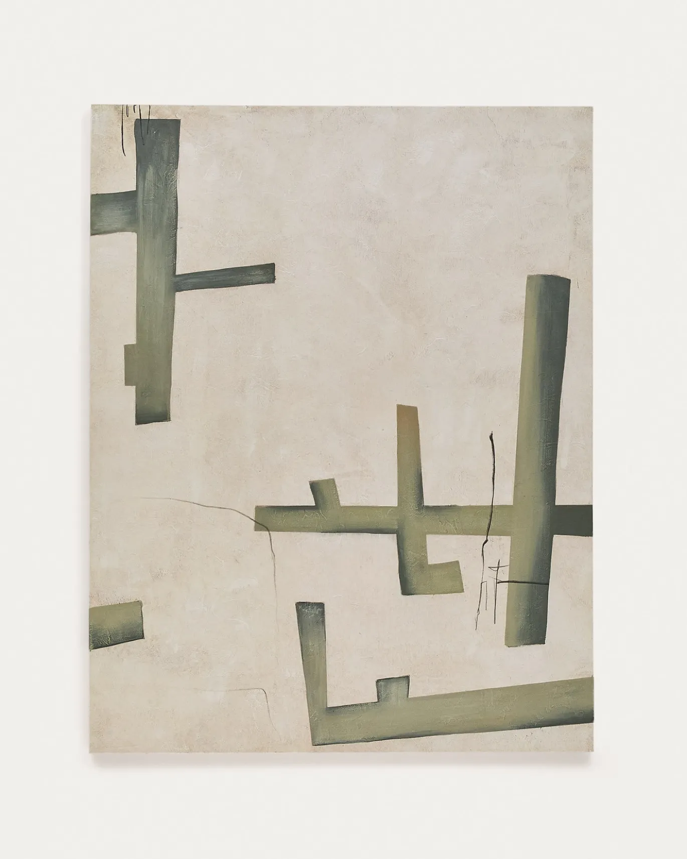 Kave Home Abstract Doek Fida Groen 180x140cm