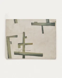 Kave Home Abstract Doek Fida Groen 180x140cm