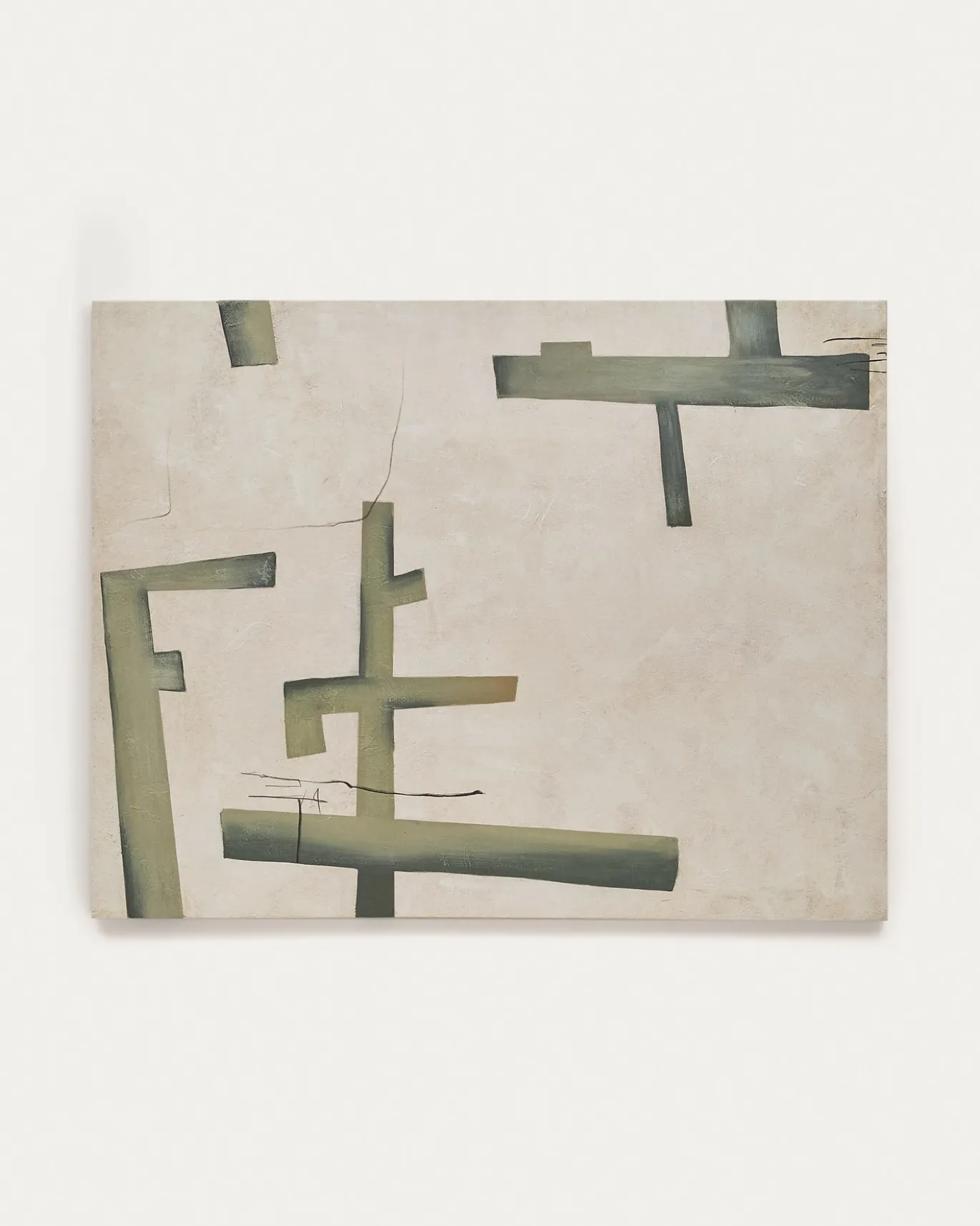 Kave Home Abstract Doek Fida Groen 180x140cm