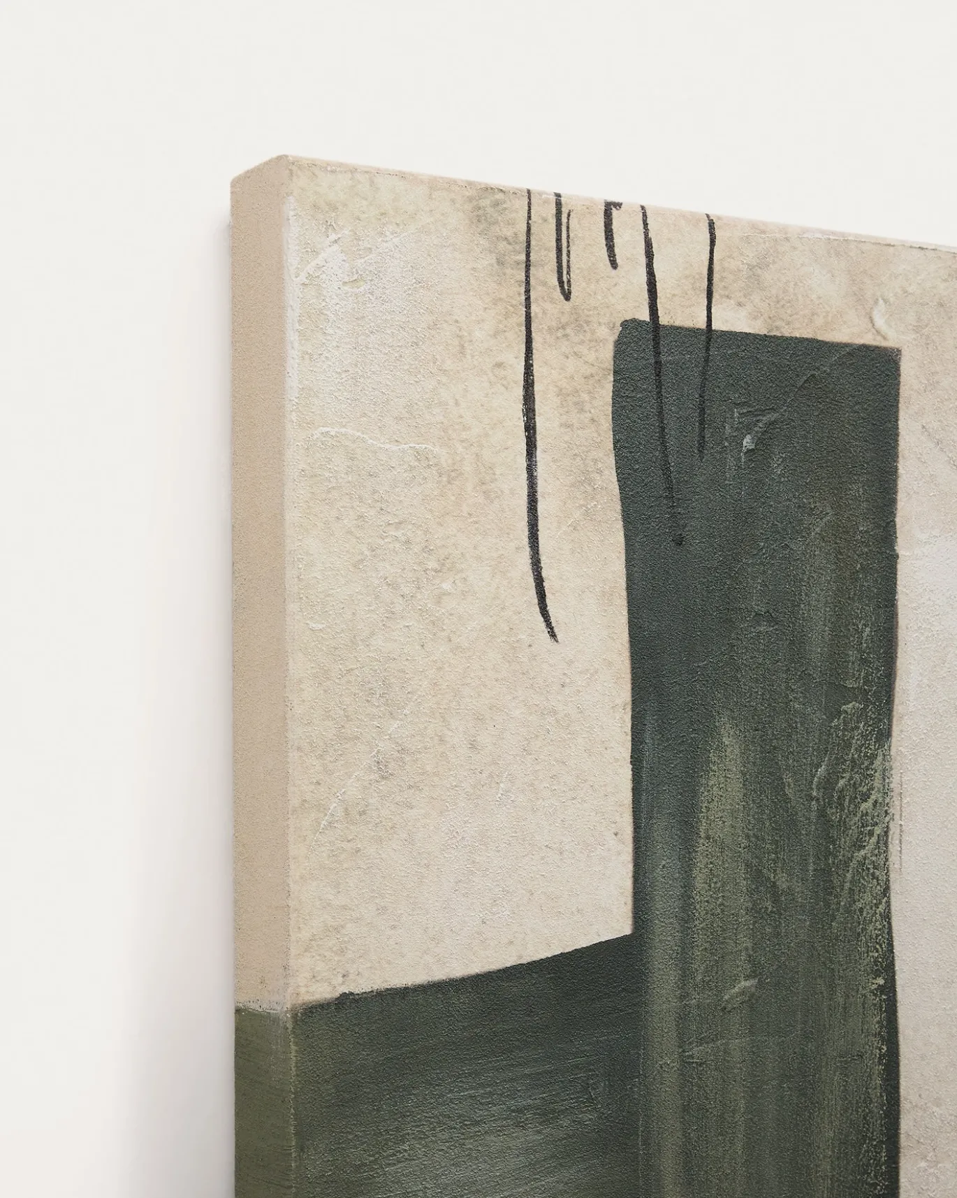 Kave Home Abstract Doek Fida Groen 180x140cm