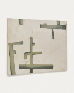Kave Home Abstract Doek Fida Groen 180x140cm