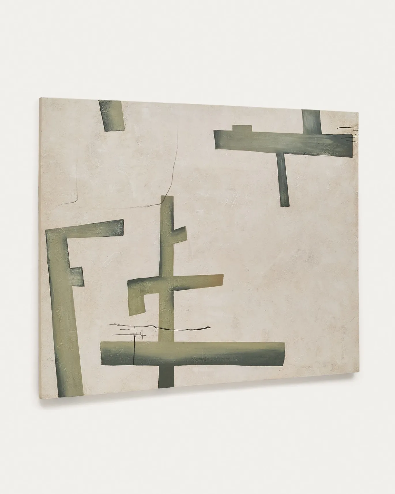 Kave Home Abstract Doek Fida Groen 180x140cm