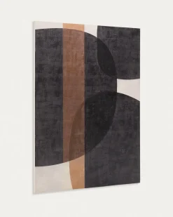 Kave Home Abstract Doek Tonol Bruin 180x140cm