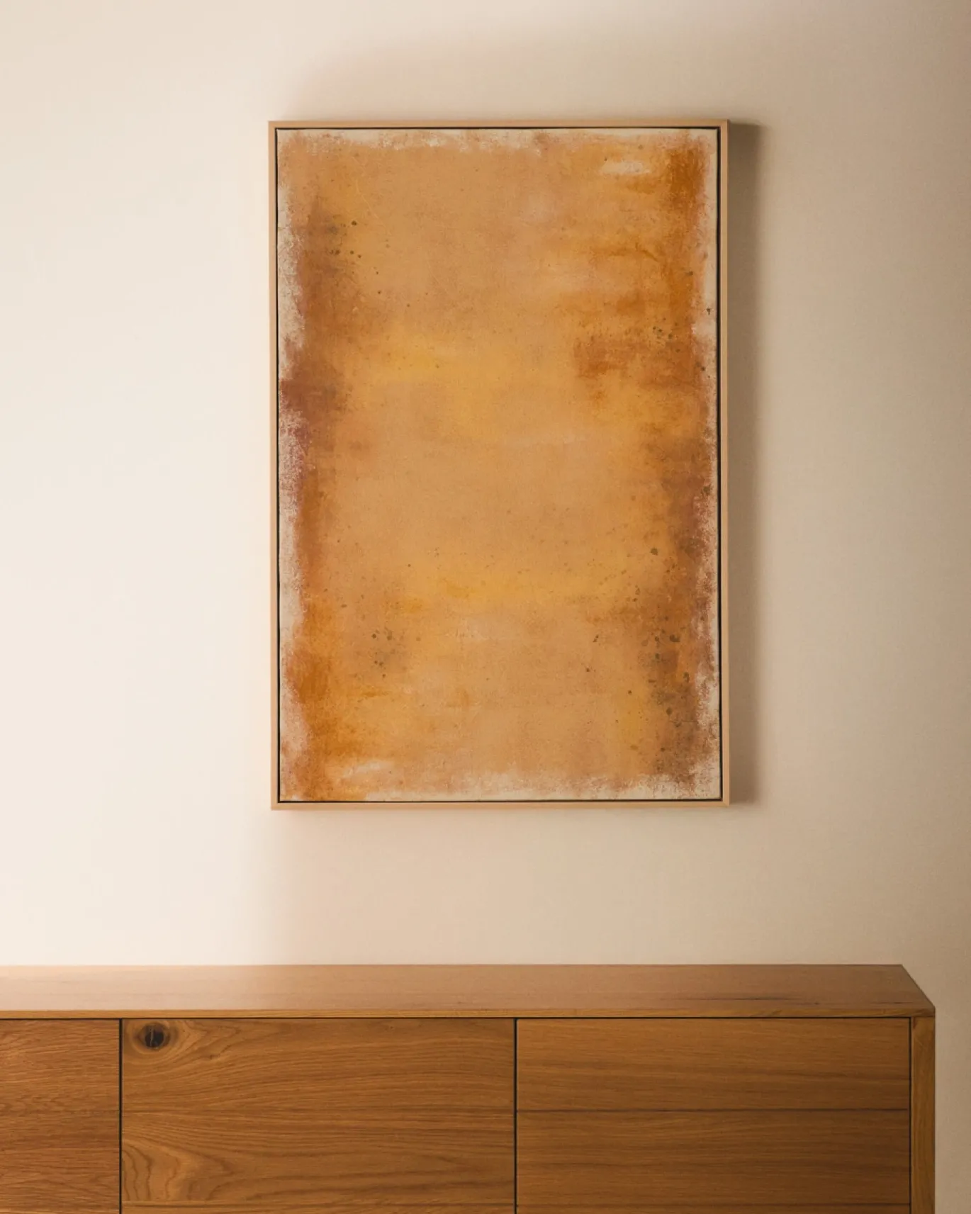 Kave Home Abstract Schilderij Selnar Geel 60x90cm