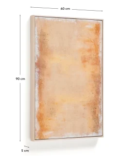 Kave Home Abstract Schilderij Selnar Geel 60x90cm