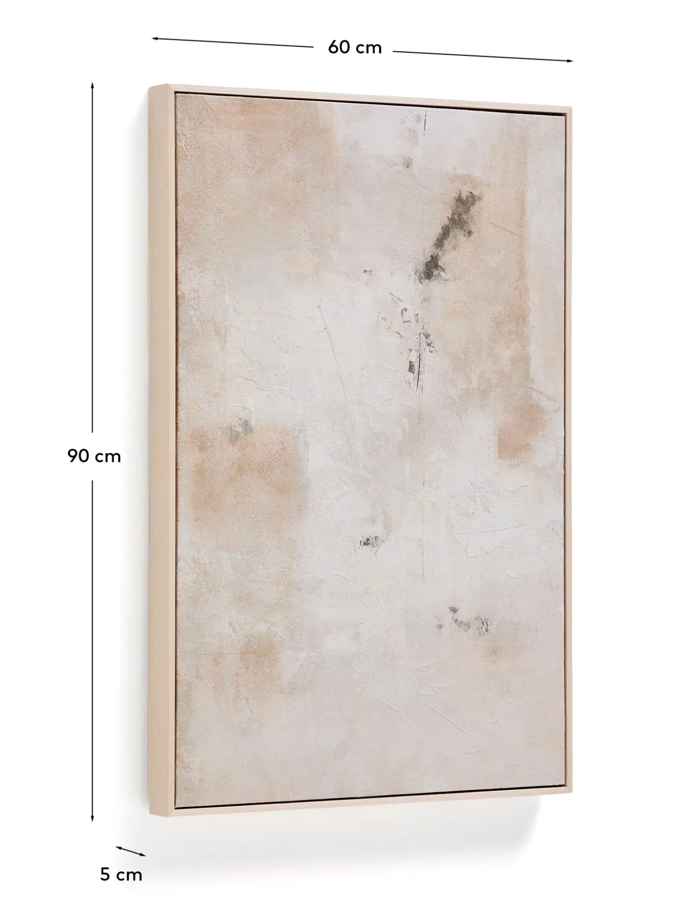 Kave Home Abstract Schilderij Silpa Beige 60x90cm