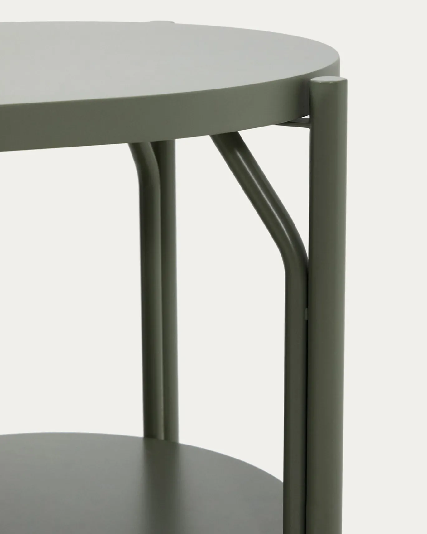 Kave Home Badkamermeubel Arely met Stalen Structuur Groen Gelakt MDF 90x40cm