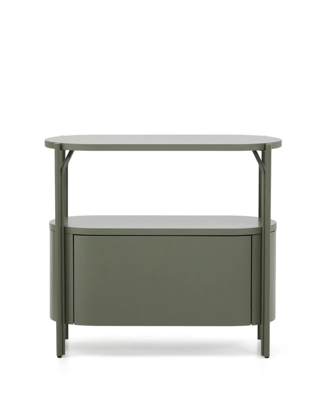 Kave Home Badkamermeubel Arely met Stalen Structuur Groen Gelakt MDF 90x40cm