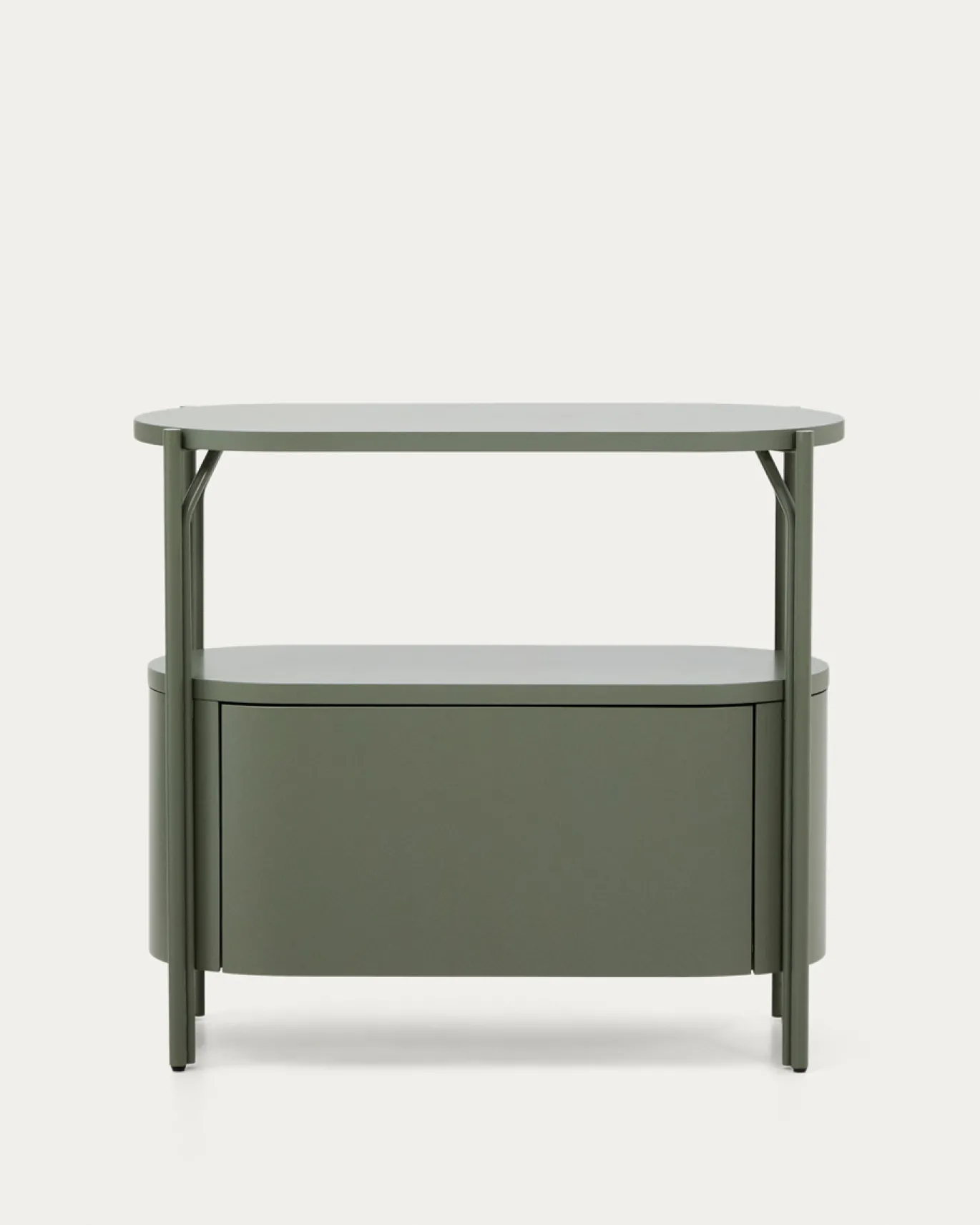 Kave Home Badkamermeubel Arely met Stalen Structuur Groen Gelakt MDF 90x40cm