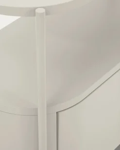 Kave Home Badkamermeubel Arely met Stalen Structuur Wit Gelakt MDF 90x40cm