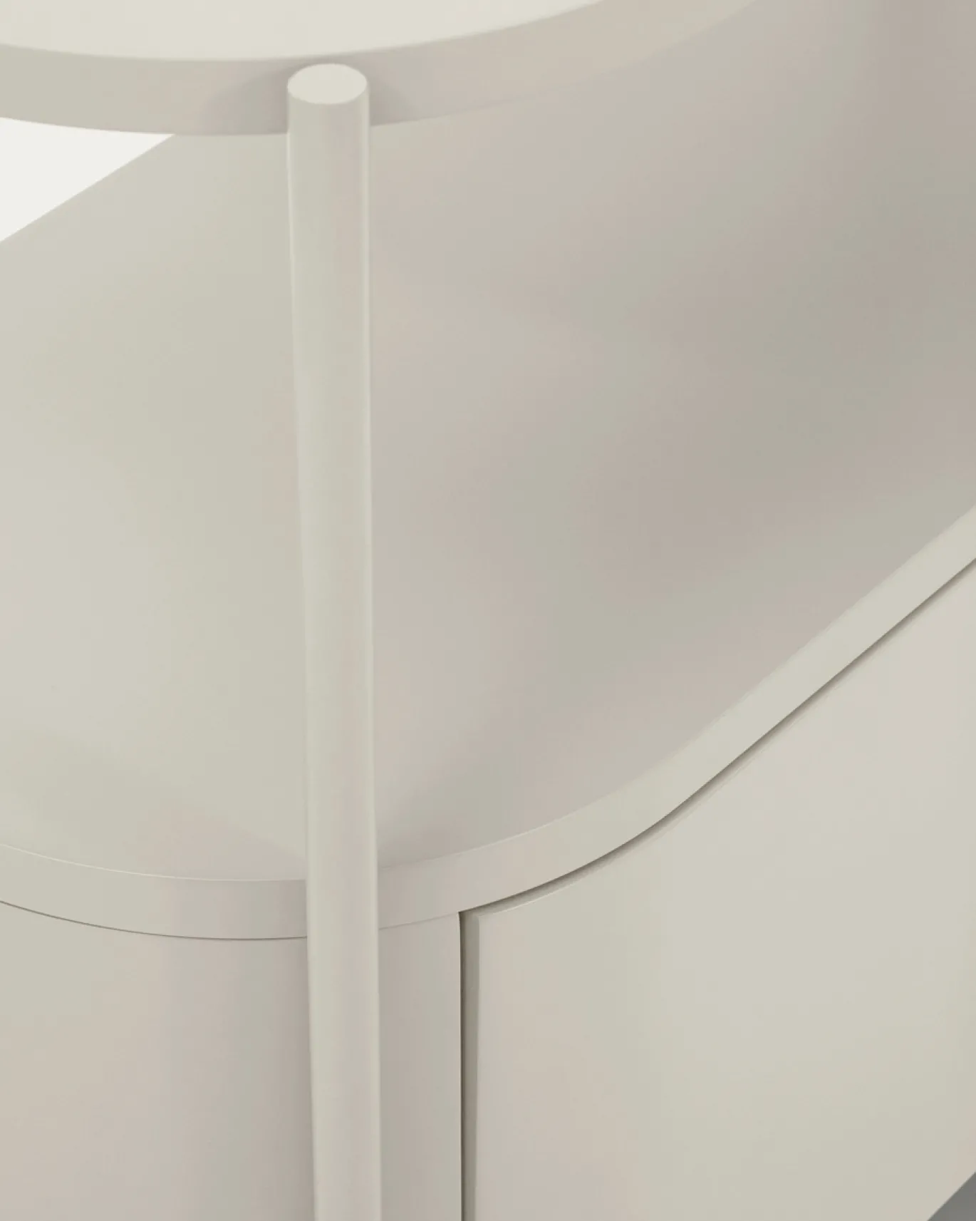 Kave Home Badkamermeubel Arely met Stalen Structuur Wit Gelakt MDF 90x40cm