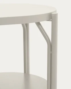 Kave Home Badkamermeubel Arely met Stalen Structuur Wit Gelakt MDF 90x40cm