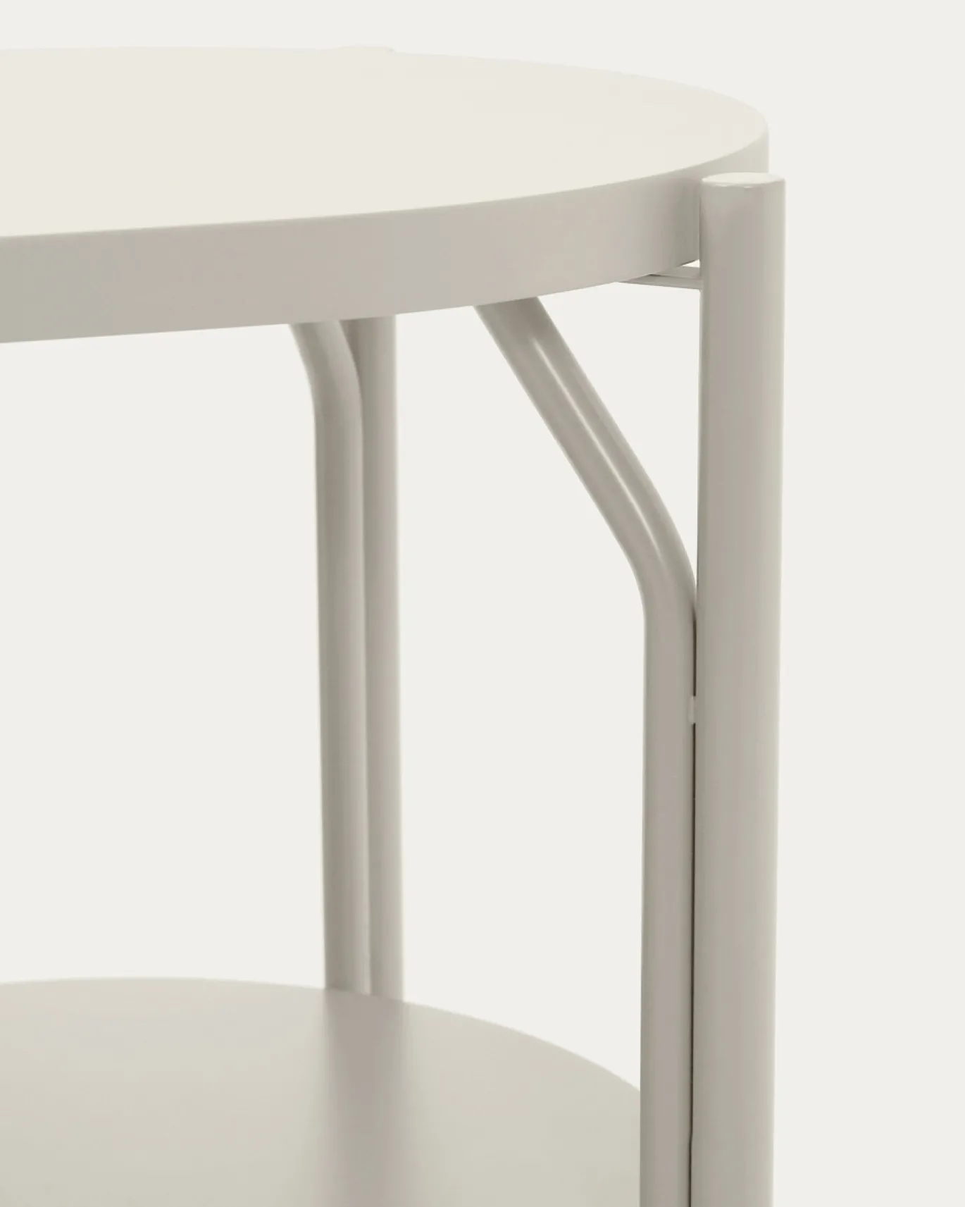 Kave Home Badkamermeubel Arely met Stalen Structuur Wit Gelakt MDF 90x40cm