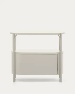 Kave Home Badkamermeubel Arely met Stalen Structuur Wit Gelakt MDF 90x40cm