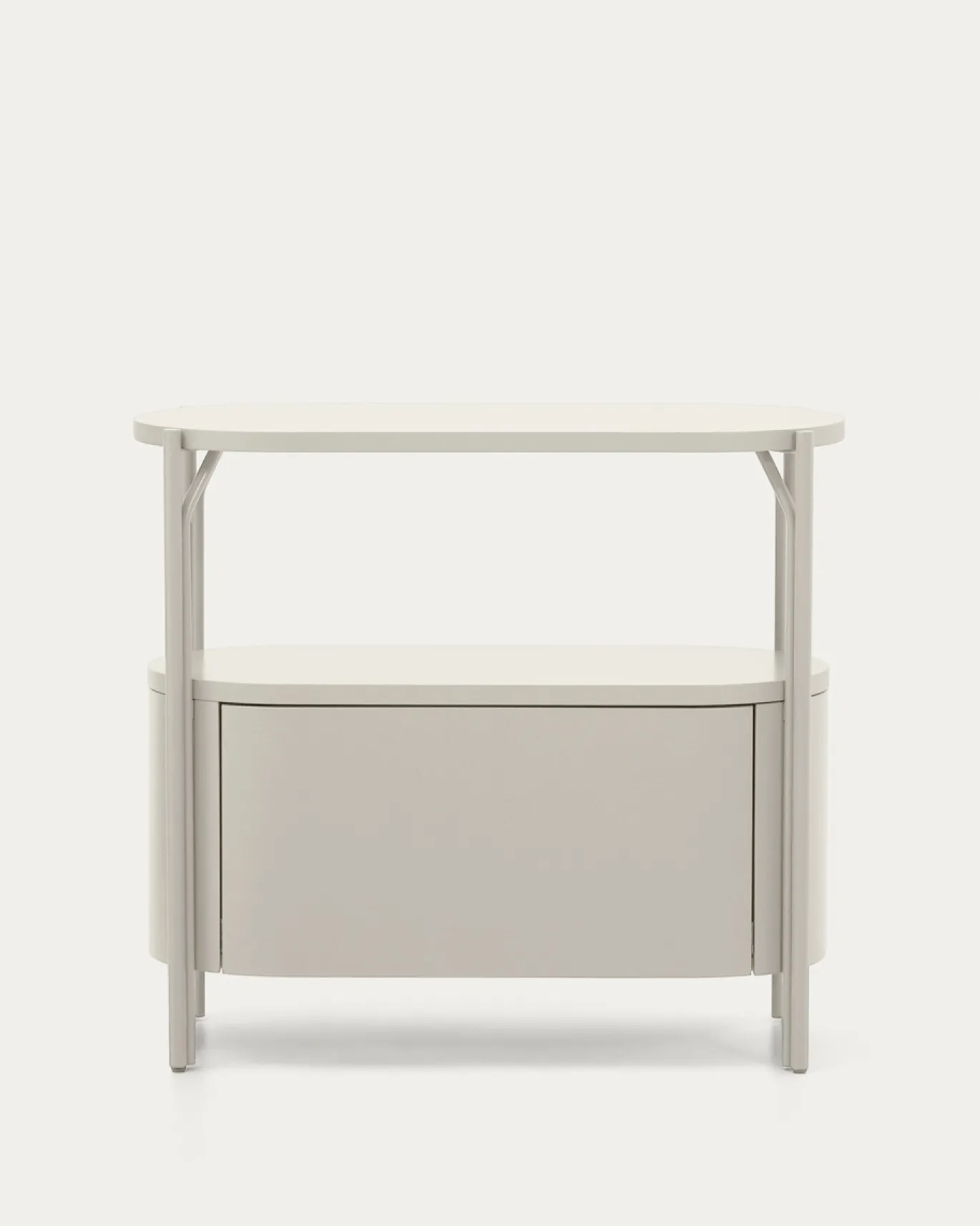 Kave Home Badkamermeubel Arely met Stalen Structuur Wit Gelakt MDF 90x40cm