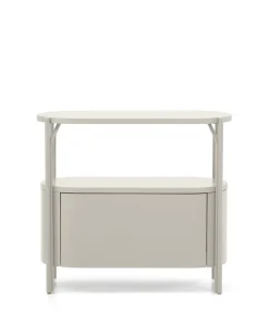 Kave Home Badkamermeubel Arely met Stalen Structuur Wit Gelakt MDF 90x40cm