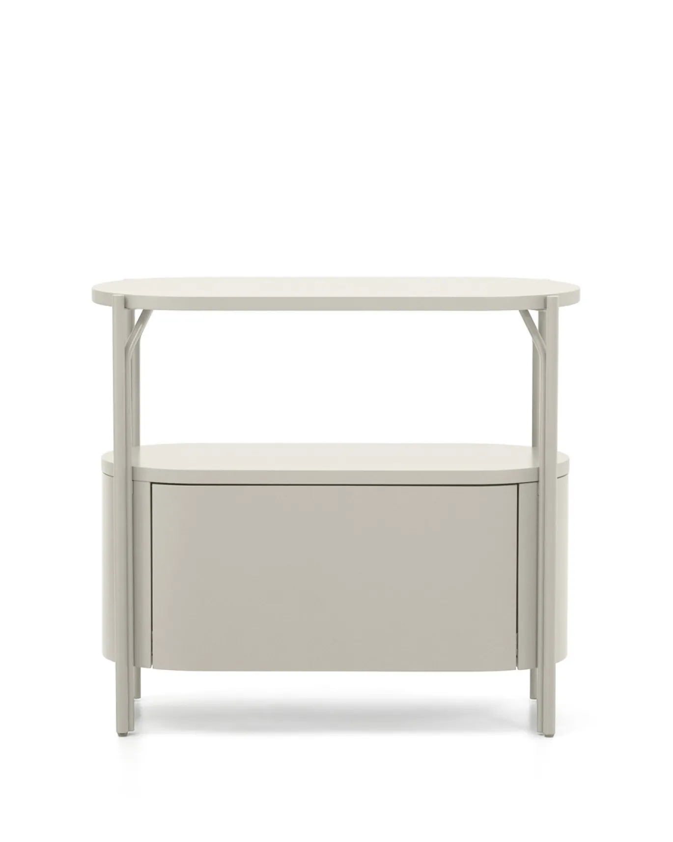 Kave Home Badkamermeubel Arely met Stalen Structuur Wit Gelakt MDF 90x40cm