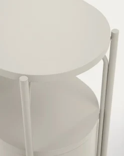Kave Home Badkamermeubel Arely met Stalen Structuur Wit Gelakt MDF 90x40cm