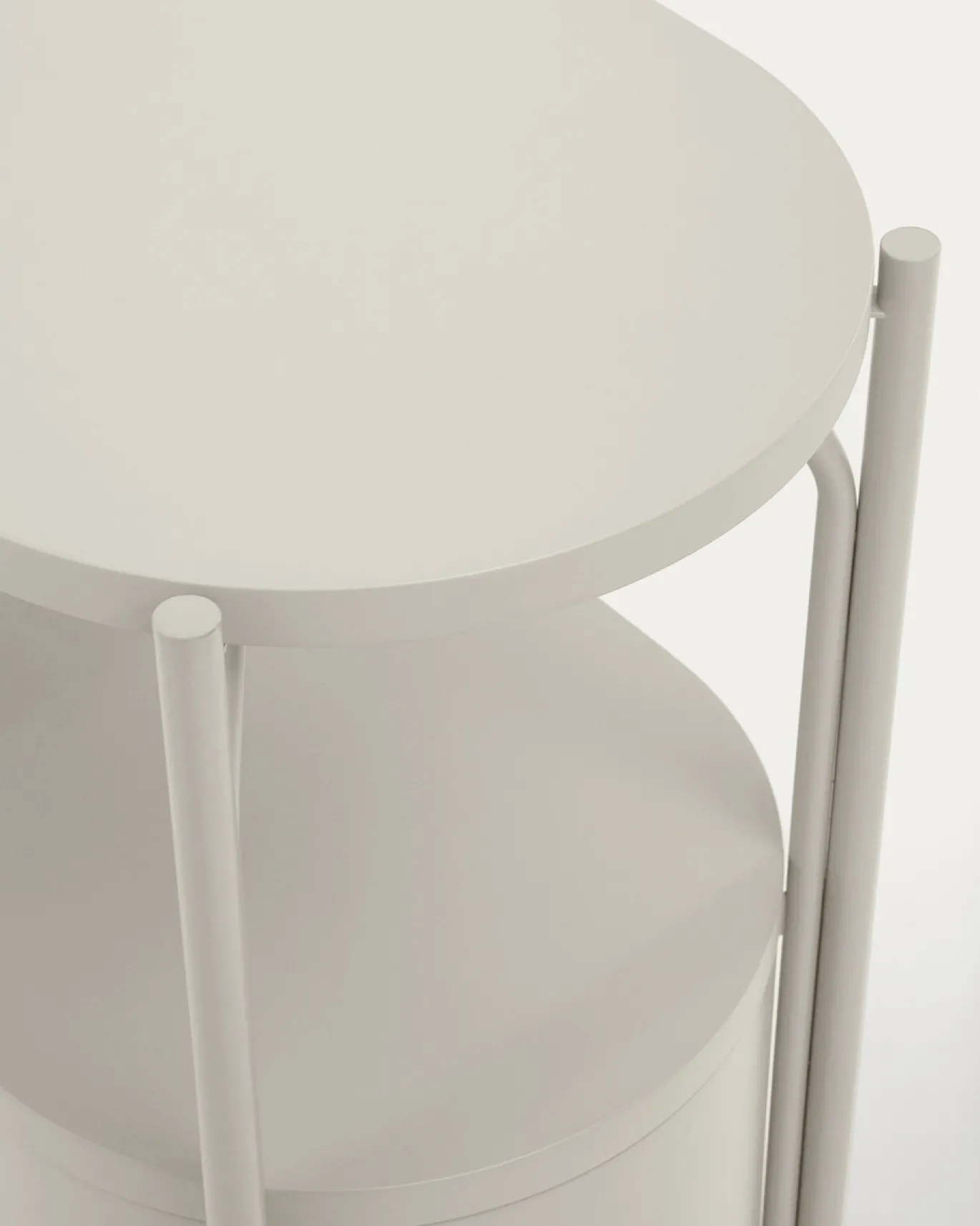 Kave Home Badkamermeubel Arely met Stalen Structuur Wit Gelakt MDF 90x40cm