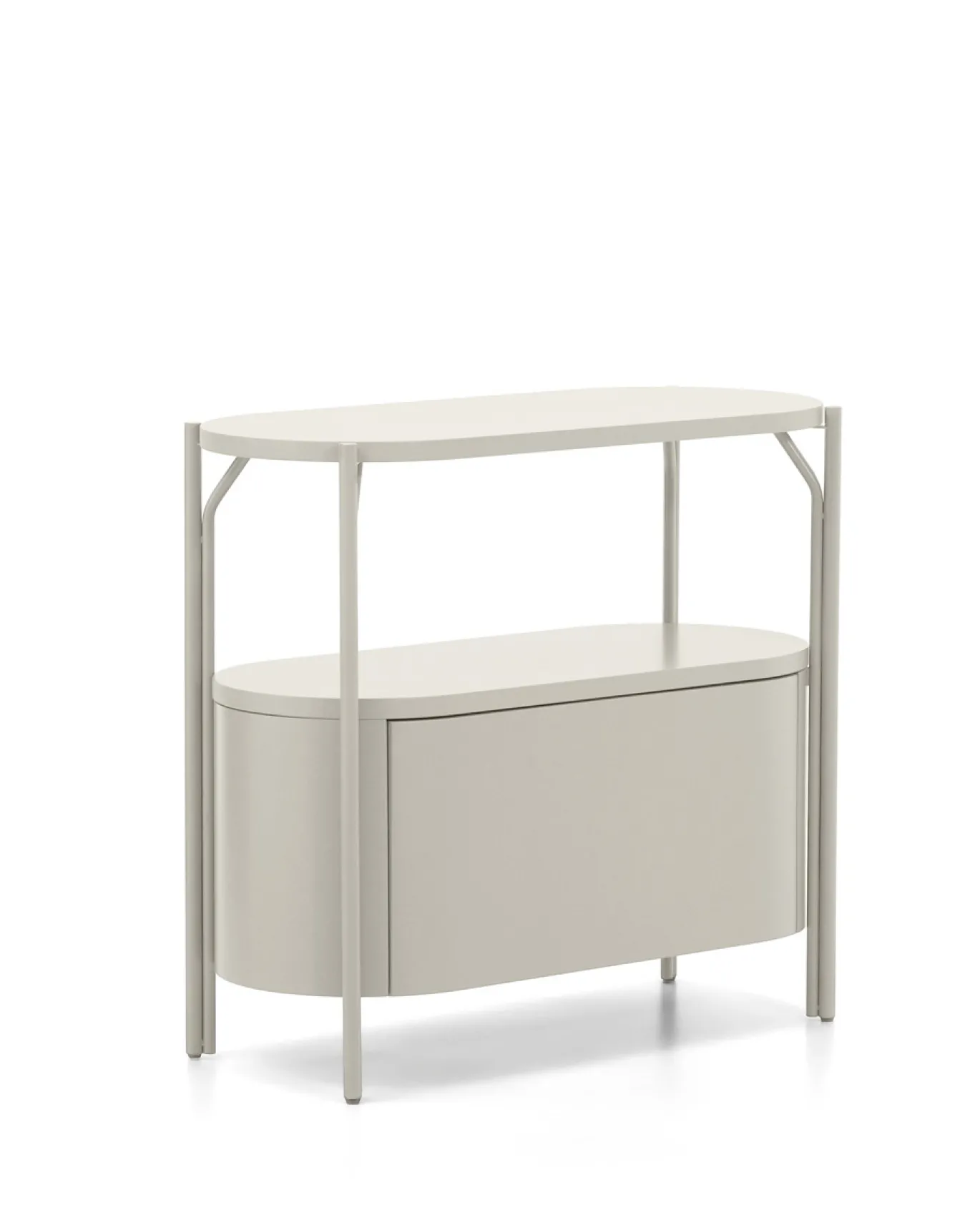Kave Home Badkamermeubel Arely met Stalen Structuur Wit Gelakt MDF 90x40cm