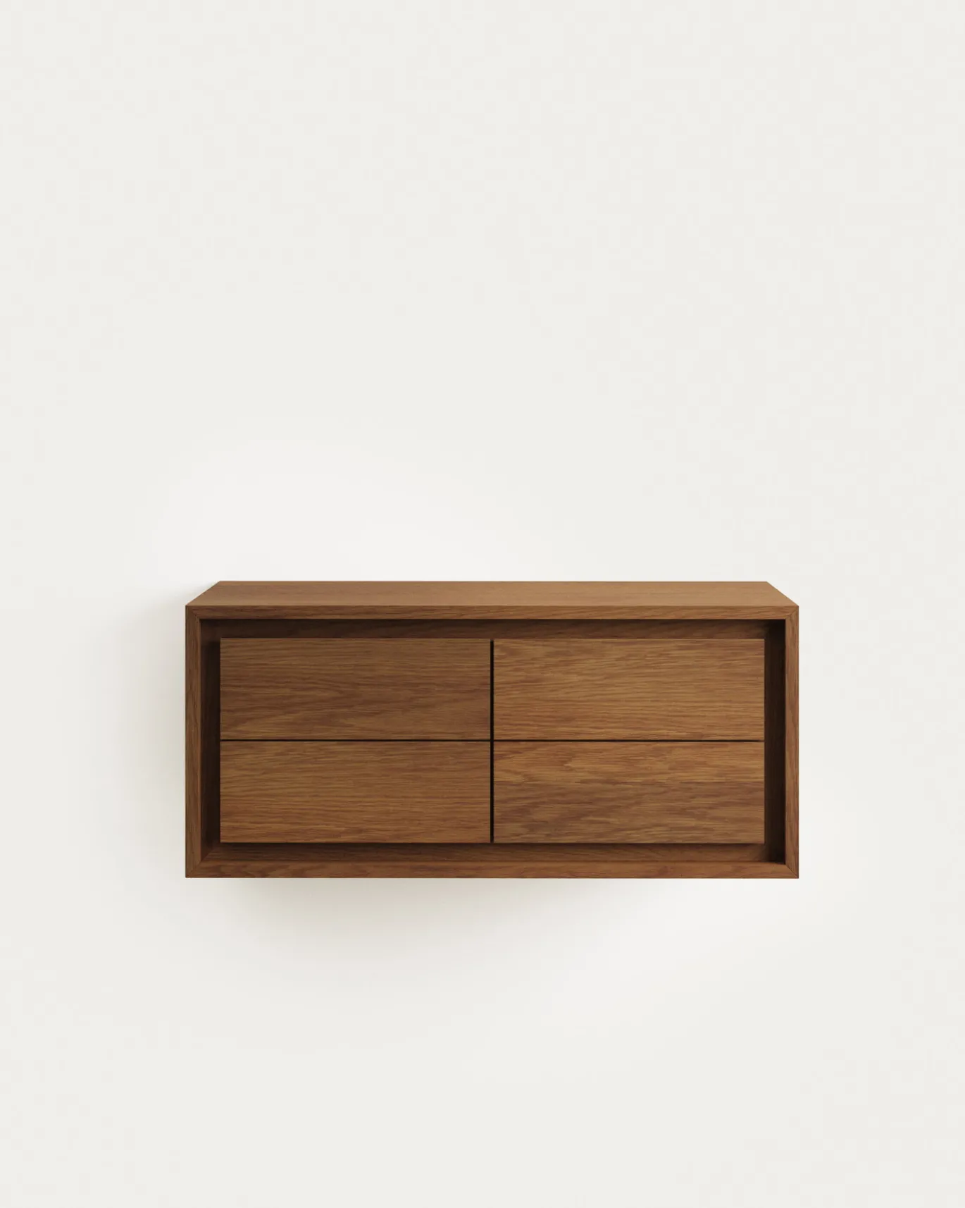 Kave Home Badkamermeubel Kenta Massief Teakhout Walnoot 90x45cm