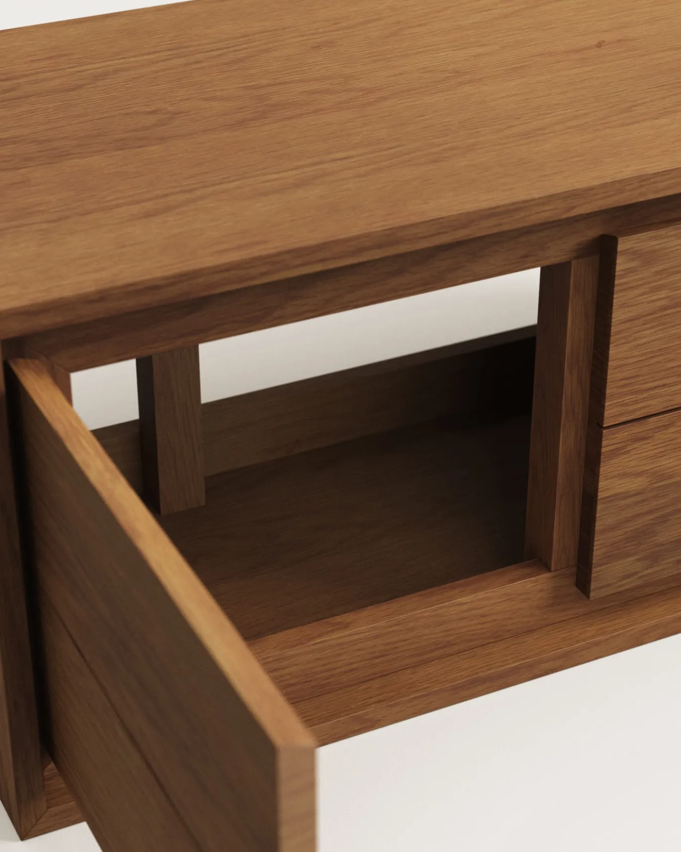 Kave Home Badkamermeubel Kenta Massief Teakhout Walnoot 90x45cm
