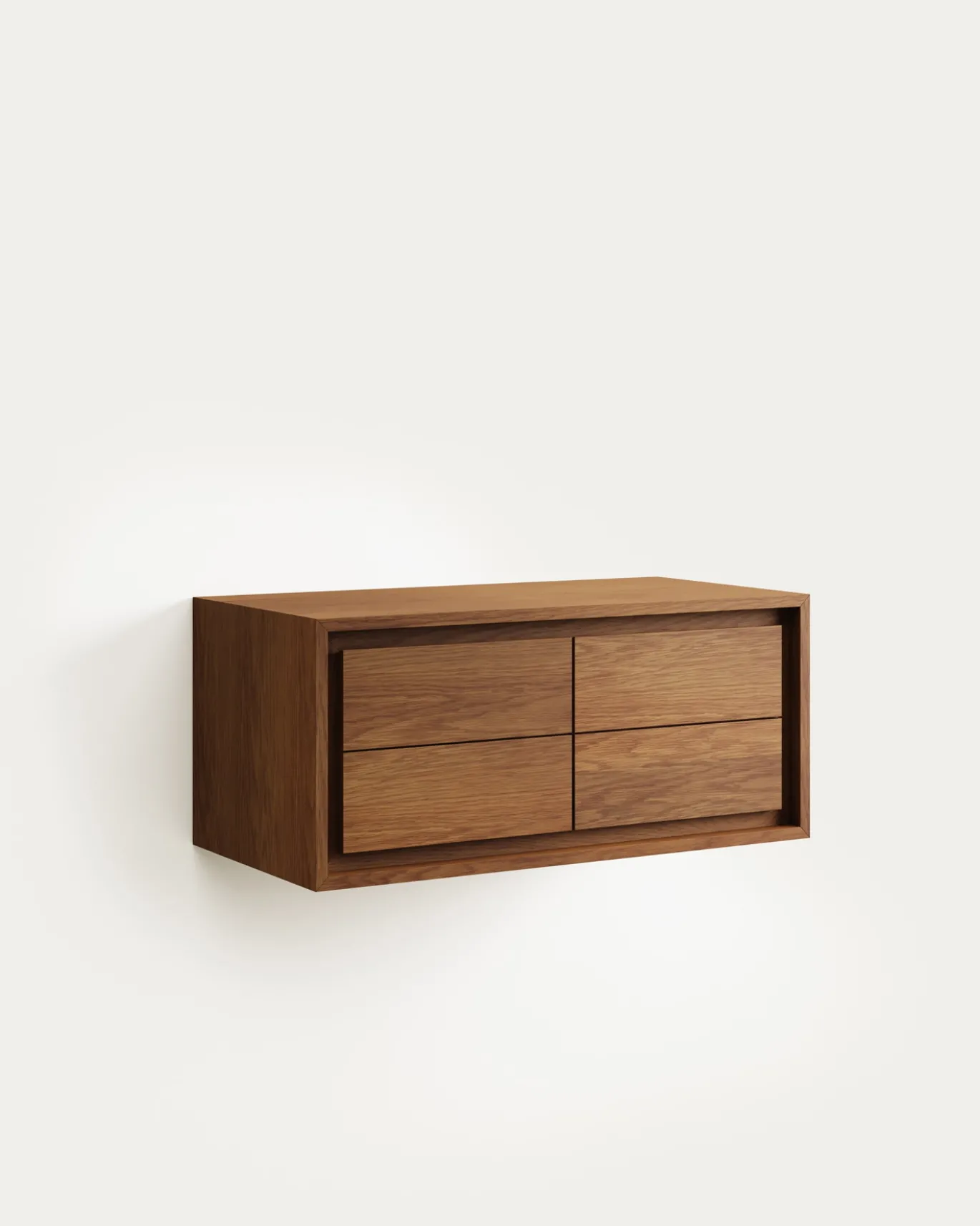 Kave Home Badkamermeubel Kenta Massief Teakhout Walnoot 90x45cm
