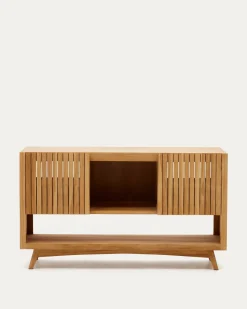 Kave Home Badkamermeubel Kuveni Massief Teakhout Natuurlijk 140x50cm