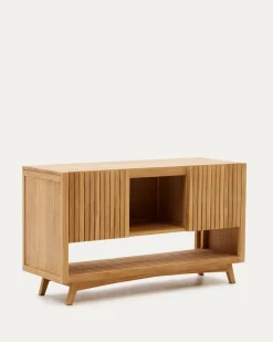 Kave Home Badkamermeubel Kuveni Massief Teakhout Natuurlijk 140x50cm