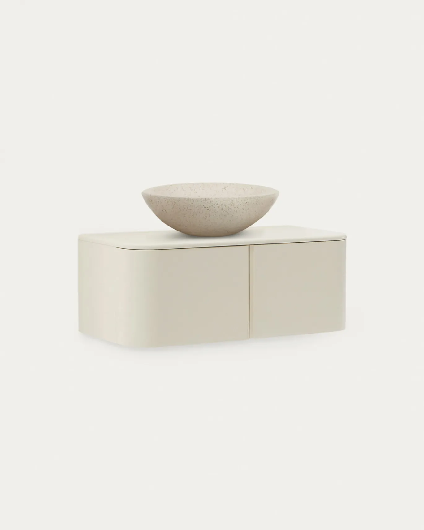 Kave Home Badkamermeubel Salaya Essenfineer Beige Gelakte 90x45cm