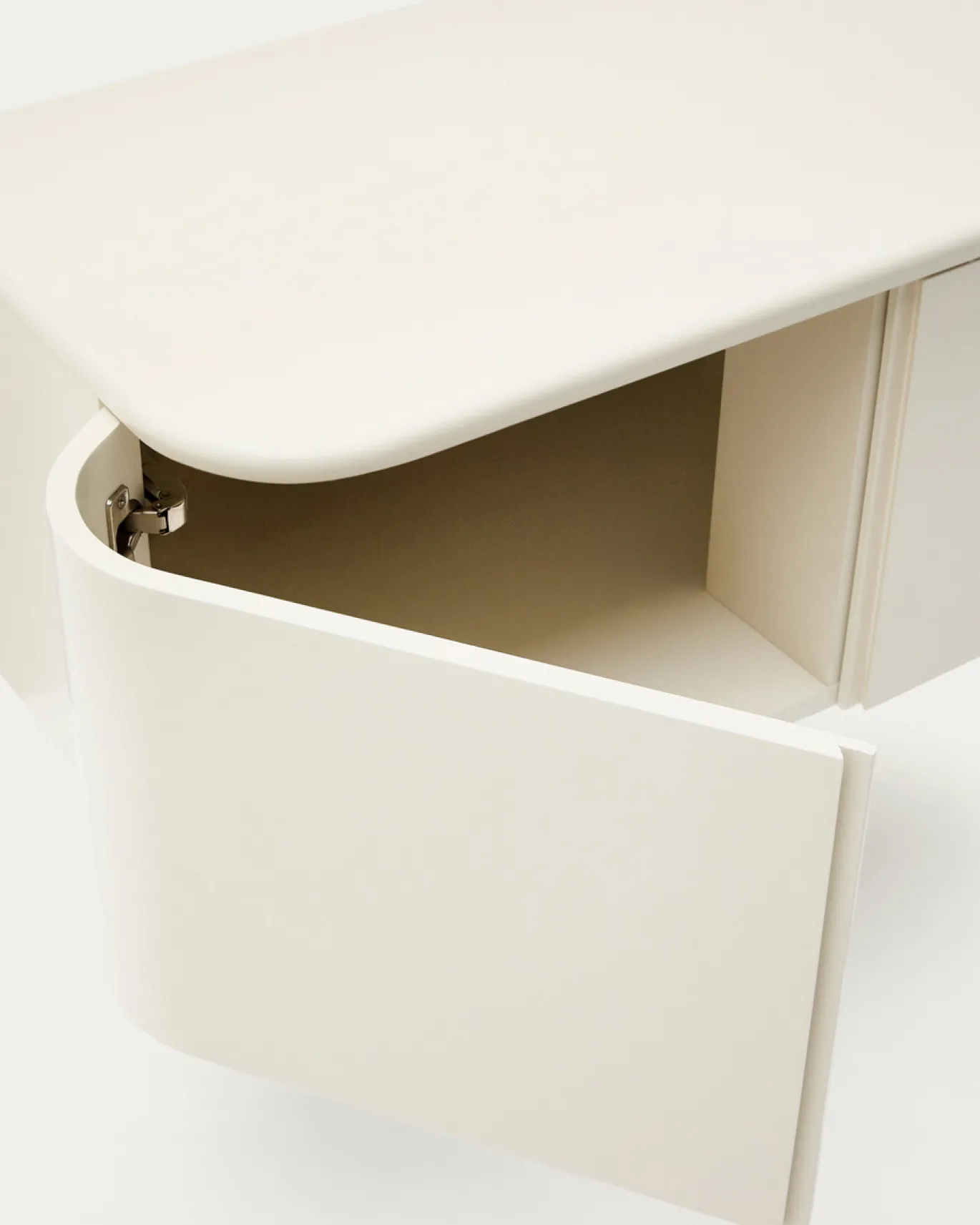 Kave Home Badkamermeubel Salaya Essenfineer Beige Gelakte 90x45cm