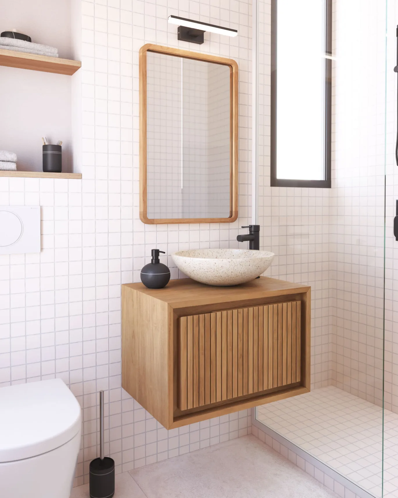 Kave Home Badkamermeubel Taciana Massief Teakhout 60x40cm