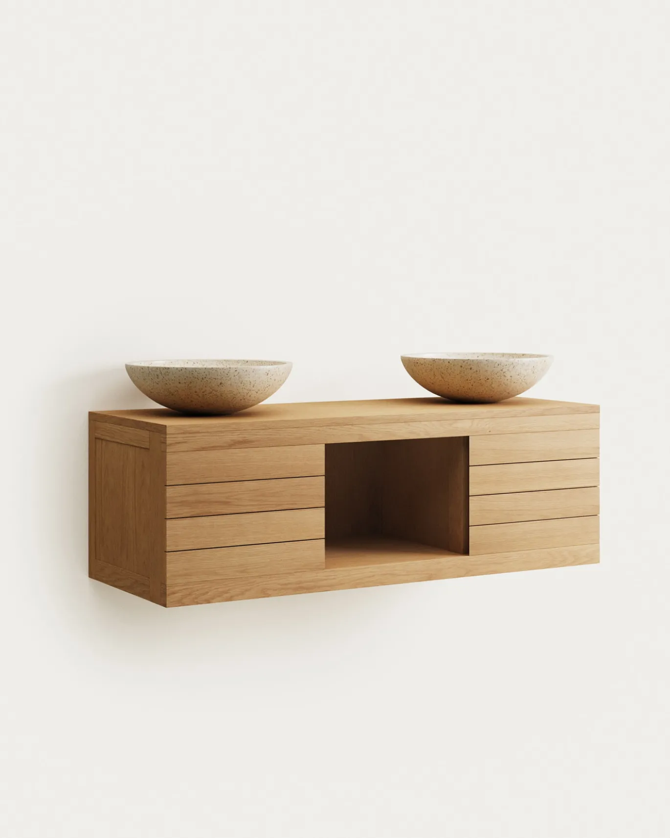 Kave Home Badkamermeubel Yenit Massief Teakhout Natuurlijk 120x45cm