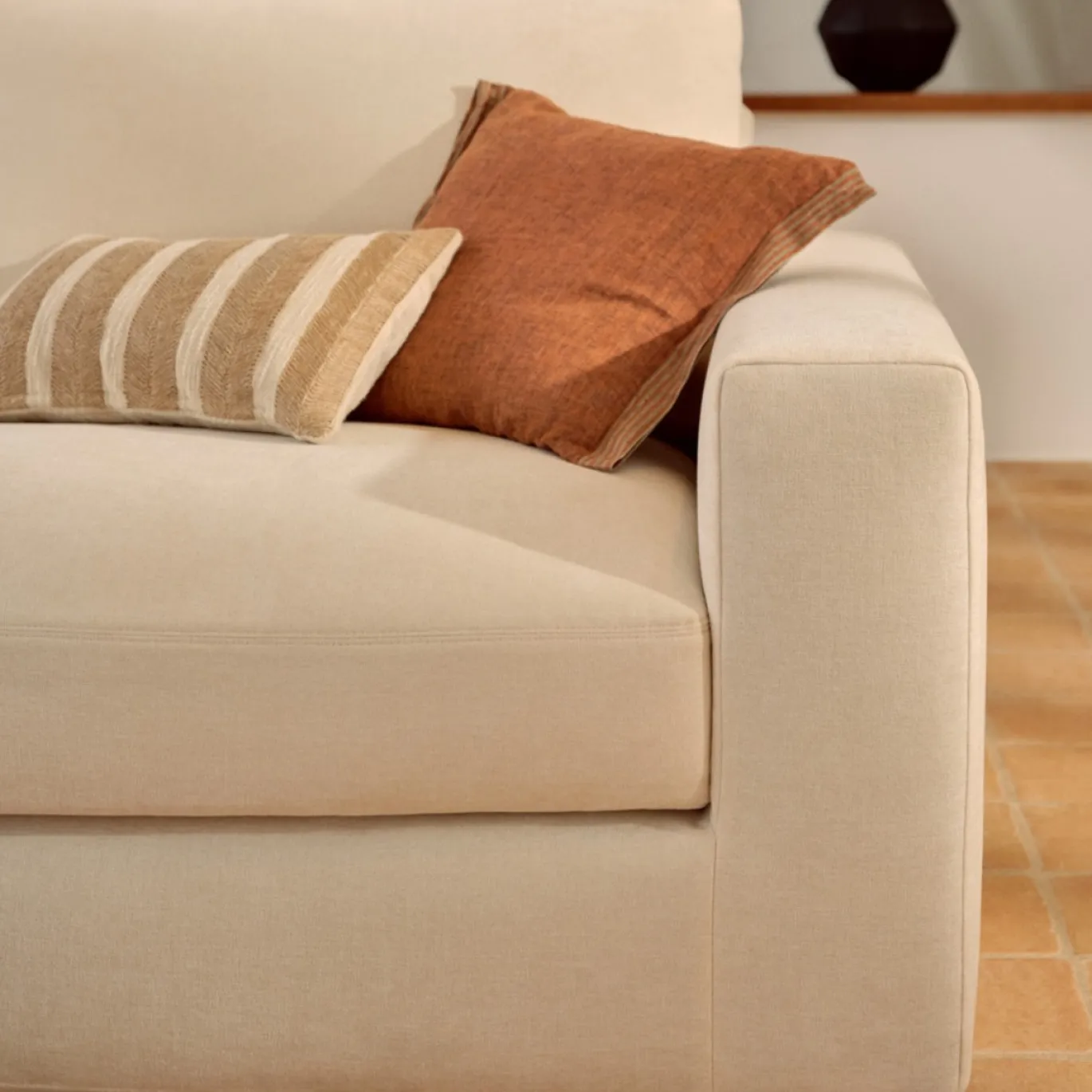 Kave Home Bank Alea 3-Zits Chenille Ecru