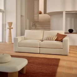 Kave Home Bank Alea 3-Zits Chenille Ecru