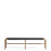 Kave Home Bank Alipa Massief Acaciahout Grafiet Touw 200cm