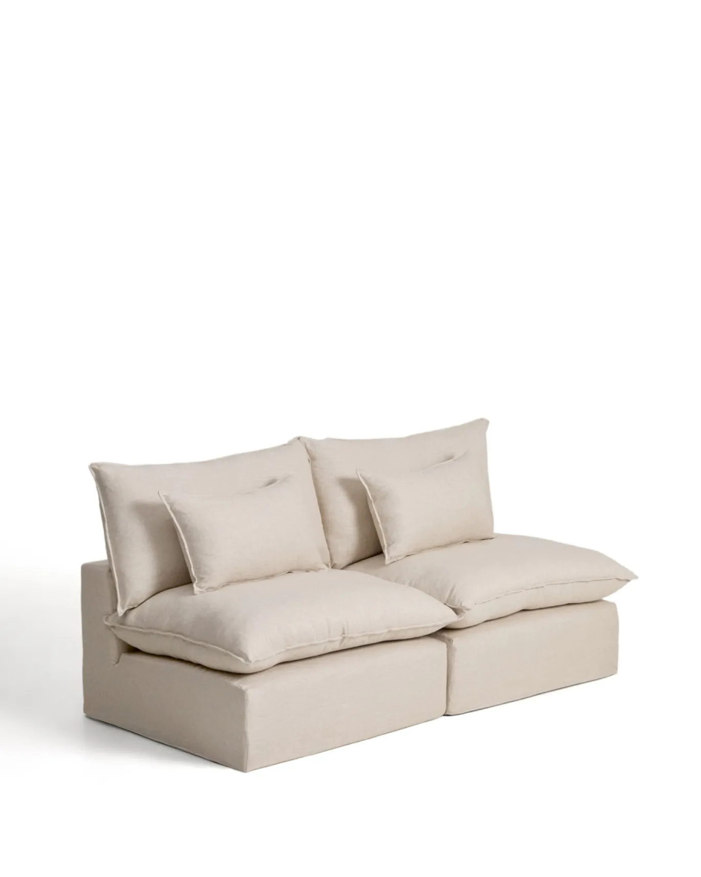 Kave Home Bank Anarela Linnen Beige 220cm