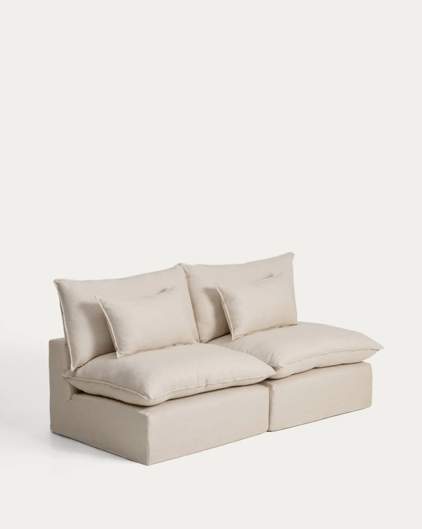 Kave Home Bank Anarela Linnen Beige 220cm