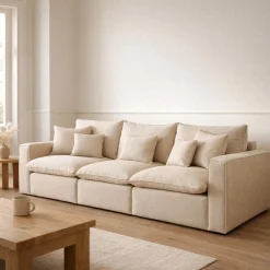 Kave Home Bank Anarela Linnen Beige 310cm