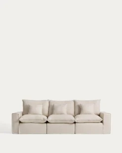 Kave Home Bank Anarela Linnen Beige 310cm