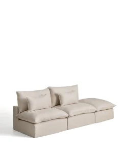 Kave Home Bank Anarela met Eindstuk Linnen Beige 310cm