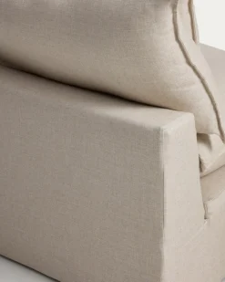 Kave Home Bank Anarela met Eindstuk Linnen Beige 270cm