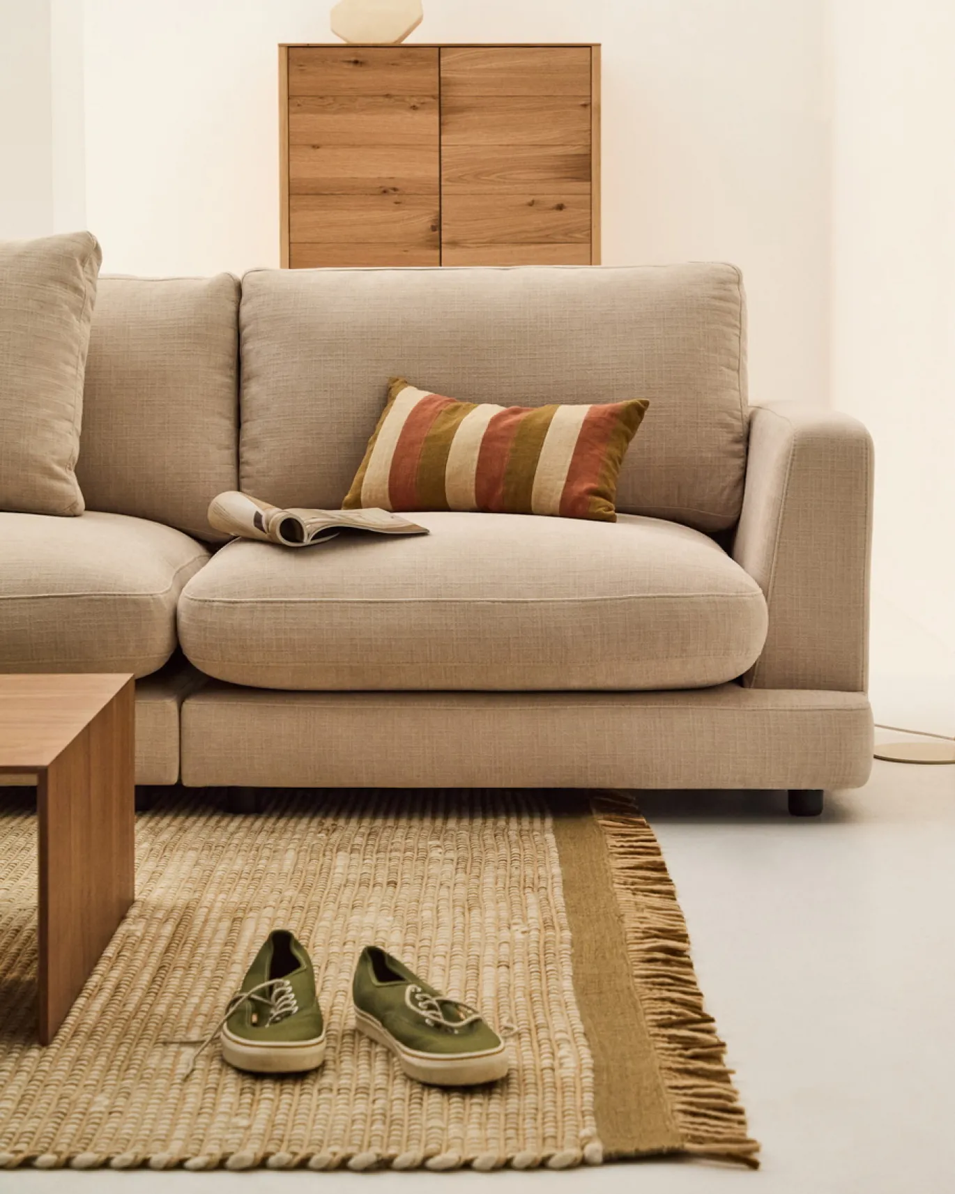 Kave Home Bank Gala 4-zits Beige Chenille 300cm