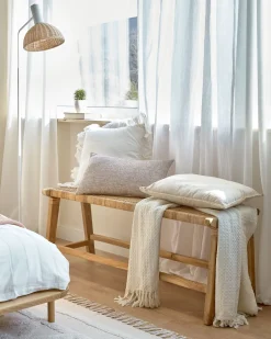 Kave Home Bankje Beida Massief Teakhout 120cm